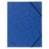 Elastic Folder Exacompta 555412E Mottled Pressboard Rubber Band 24 (W) x 0.3 (D) x 32 (H) cm Blue Pack of 25