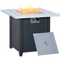 OutSunny Gas Fire Pit Table 842-253 Metal