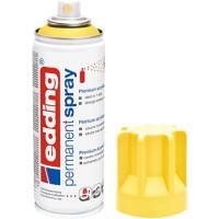 edding Permanent Spray Premium Acrylic e-5200 traffic yellow matt 200 ml Pack of 6