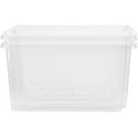 Whitefurze Stack&Store Storage Box 14 L Small Without Lid Transparent 40 x 28 x 20 cm