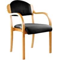 Nautilus Designs Conference Chair Dpa2050/A/Be/Bk Non Height Adjustable Black Beech