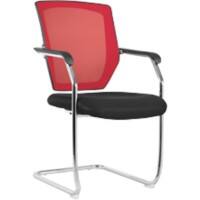 Nautilus Designs Cantilever Chair Bcm/K512V/Rd Non Height Adjustable Red Chrome