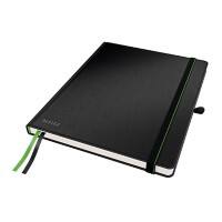 LEITZ Casebound Notebook Special format Ruled Paper Black Not perforated 80 Pages Pack of 6