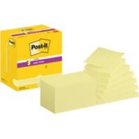 Post-it Super Sticky Z-Notes R350-12SSCY 76 x 127 mm 90 Sheets Per Pad Yellow Pack of 12