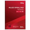 Viking Notebook A4 Ruled Spiral Side Bound Paper Soft Cover Red Perforated 100 Pages Pack of 5