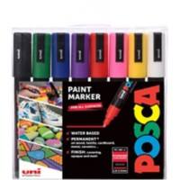 POSCA 153544843 Paint Marker Assorted Broad Bullet 1.8 - 2.5 mm Pack of 8