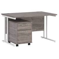 Dams International Straight Desk with 2 Drawer Pedestal SBWH212GO 1,200 x 800 x 725 mm