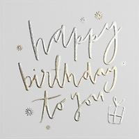 paperlink Birthday Card ECD005 300 gsm White Pack of 6