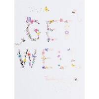 paperlink Get Well card  Model 300 gsm White 12.7 (W) x 2 (D) x 17.8 (H) cm Pack of 6