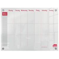 Sasco Mini Wall Mountable Whiteboard Weekly Planner 2410183 Acrylic Frameless 600 x 450 mm Semi Opaque