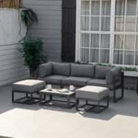 OutSunny Garden Sofa Set Grey 650 x 630 mm