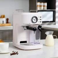 HOMCOM Coffee Machine 1.5 L ABS (Acrylonitrile Butadiene Styrene), Acrylonitrile Styrene, Stainless Steel White