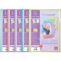 Exacompta Kreacover Pastel Display Book 40 Pockets A4 Assorted Pack of 10