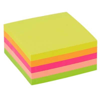 Viking Sticky Note Cube 76 x 76 mm Assorted Neon 400 Sheets