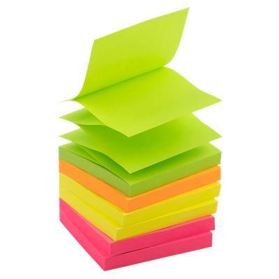 Viking Z-Notes 76 x 76 mm Assorted Neon 6 Pads of 100 Sheets