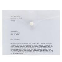 Viking Document Wallet A5 Press Stud PP (Polypropylene) Landscape 18 (W) x 22 (H) cm Transparent Pack of 5