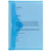 Viking Document Wallet A4 Press Stud PP (Polypropylene) Landscape 23.5 (W) x 33.5 (H) cm Blue, Transparent Pack of 5