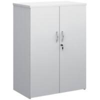 Dams International Cupboard Lockable with 2 Shelves Melamine Universal 800 x 470 x 1090mm White