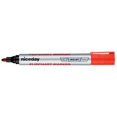 niceday Bullet Tip Red Flipchart Markers (12pk)