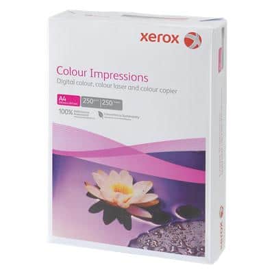Xerox Colour Impressions A4 Printer Paper White 250 gsm Smooth 250 Sheets