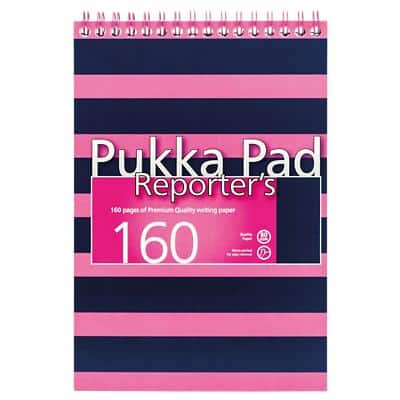 Pukka Pad Pink Ruled Perforated 14 x 20.5 cm 3 Pieces of 80 Sheets