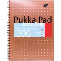 Pukka Pad Notebook Metallic Executive A4 Ruled Spiral Bound Cardboard Copper Perforated 300 Pages 150 Sheets Pack of 3