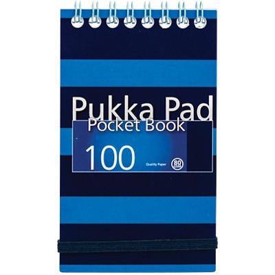 Pukka Pad Notebook Blue Ruled Perforated A7+ 7.6 x 12.7 cm 6 Pieces of 50 Sheets