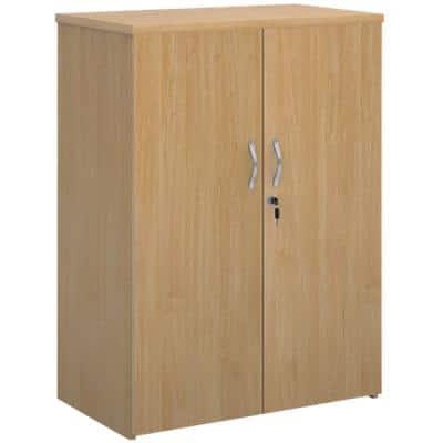 Dams International Cupboard Lockable with 2 Shelves Melamine Universal 800 x 470 x 1090mm Oak