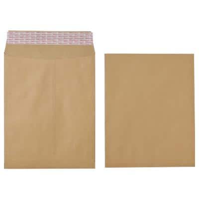 Office Depot Non Standard Gusset Envelopes 254 x 305 x 25mm Peel and Seal Plain 115 gsm Brown Pack of 125