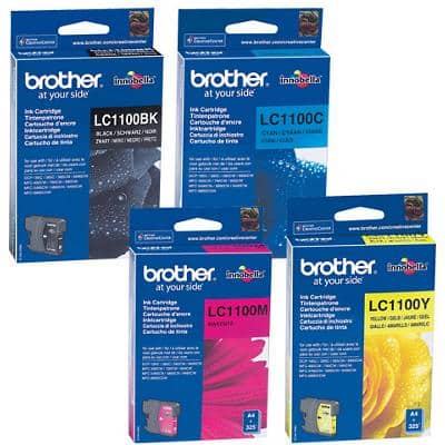 Brother LC1100 Original Ink Cartridge Black, Cyan, Magenta, Yellow Multipack 4 Pack