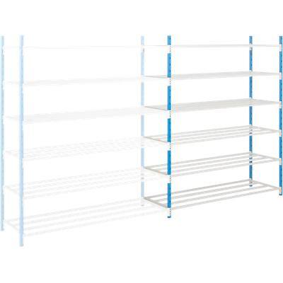 ARNO SPACE Following Bay Shelving Unit with 6 Shelves 750 x 500 x 1750mm Blue, Grey