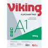 Viking Plain 100% Recycled Flipchart Pad Perforated A1 70 gsm 20 Sheets Pack of 5