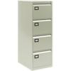 Bisley Steel Filing Cabinet with 4 Lockable Drawers 470 x 622 x 1,312 mm Grey