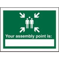 Safe Procedure Sign Your Assembly Point Is Plastic 20 x 30 cm
