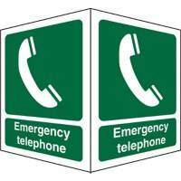 First Aid Sign Emergency Telephone Plastic 20 x 15 cm