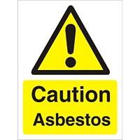 Warning Sign Asbestos Vinyl 20 x 15 cm