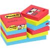 Post-it Bora Bora Super Sticky Notes 47.6 x 47.6 mm Assorted Colours Square 12 Pads of 90 Sheets