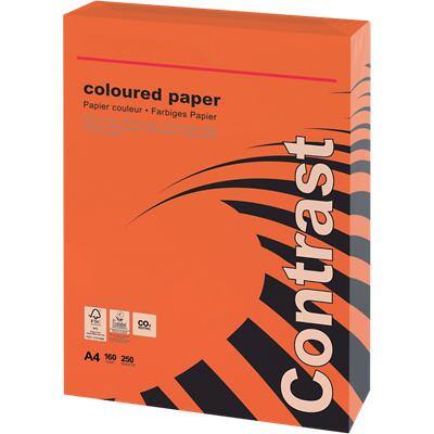 Viking A4 Coloured Paper Red 160 gsm Smooth 250 Sheets