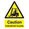 Warning Sign Caution Industrial Trucks PVC 15 x 20 cm
