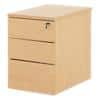 Largo Pedestal with 3 Lockable Drawers MFC 430 x 600 x 610mm Maple