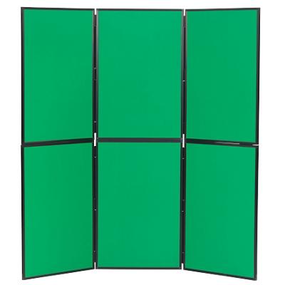 Freestanding Display Stand Nyloop Fabric Double Deck 610 x 915mm Green