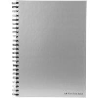 Pukka Pad Notebook Silver A4 Ruled Spiral Bound Cardboard Hardback Silver Perforated 160 Pages 80 Sheets