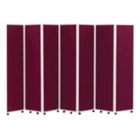 Concertina Screen with 7 Screens Red 560 x 1,800 mm