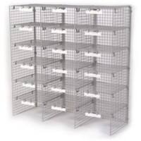 Val-U-Mail Letter Sorting Unit with 18 Compartments Silver 1067 x 381 x 1067 mm