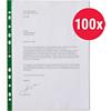 Viking Punched Pockets A4 Clear Transparent 60 Microns Polypropylene Up 11 Holes Pack of 100