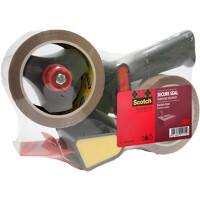 Scotch H180 Packaging Tape Dispenser with 2 Rolls of Packaging Tape Brown 50 mm (W) x 66 m (L) PP (Polypropylene) 50 microns