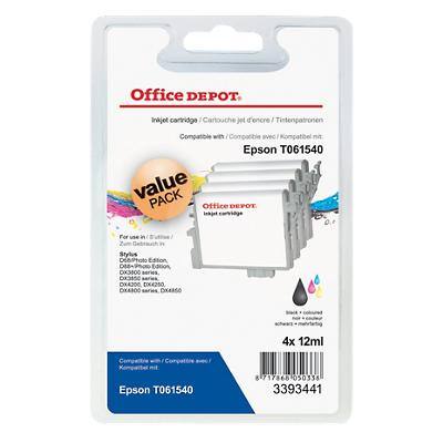 Office Depot Compatible Epson T0615 Ink Cartridge C13T06154010 Multicoloured 4 Pieces