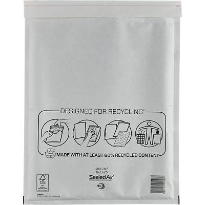 Mail Lite Mailing Bag H/5 White Plain 270 (W) x 360 (H) mm Peel and Seal 79 gsm Pack of 50