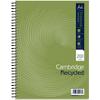 Cambridge Notebook Npad A4 Ruled Spiral Bound Cardboard Hardback Black Perforated 200 Pages 100 Sheets