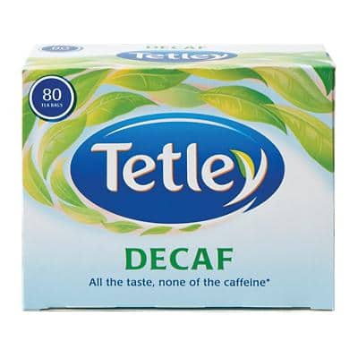 Tetley Decaffeinated Tea Black Tea 3.35 g Pack of 80